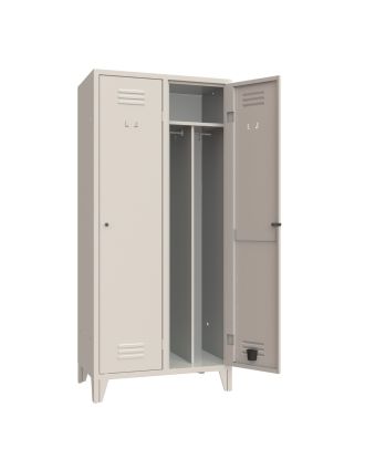 XLOCKERS® - ARMADIO SPOGLIATOIO METALLICO IN ACCIAIO #2 POSTI CON DIVISORIO PROFONDITÀ 33CM