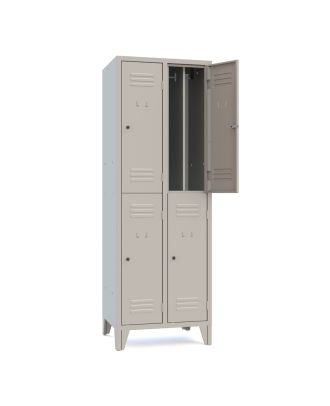XLOCKERS® - ARMADIO SPOGLIATOIO METALLICO IN ACCIAIO #4 POSTI SOVRAPPOSTI CON DIVISORIO