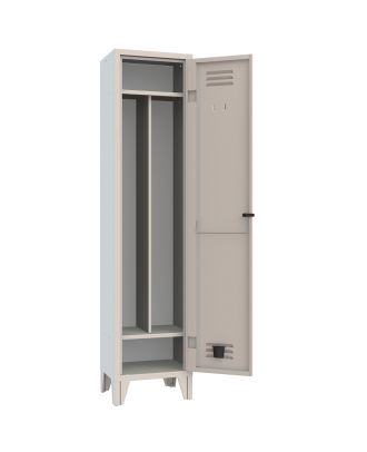 XLOCKERS® - ARMADIO SPOGLIATOIO METALLICO IN ACCIAIO #1 POSTO CON RIPIANO SUPERIORE, INFERIORE E DIVISIORIO