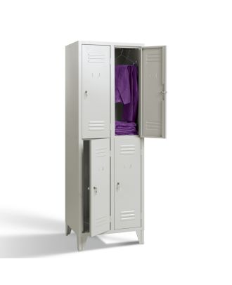 XLOCKERS® - ARMADIO SPOGLIATOIO METALLICO IN ACCIAIO #4 POSTI SOVRAPPOSTO
